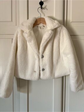 Soft Ivory Faux Fur Jacket